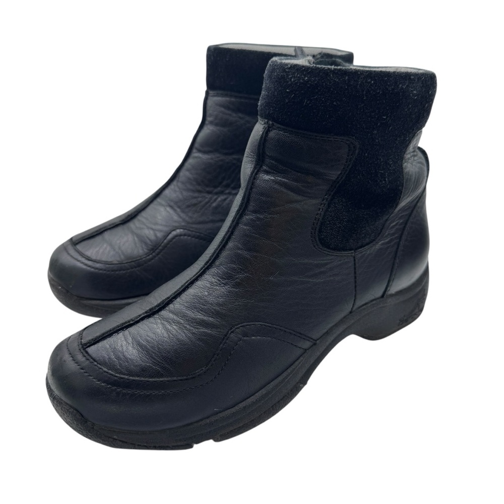 Dansko Kat Black Milled Leather Ankle Booties - Size 36/ US 5.5-6